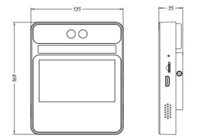 Fsan 2MP 5 дюйма дневного обучения Access Control Face Recognition терминал