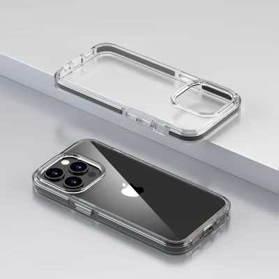  Для iPhone 14 iPhone 15 акриловая матовая тройная защита прозрачная Чехол для телефона