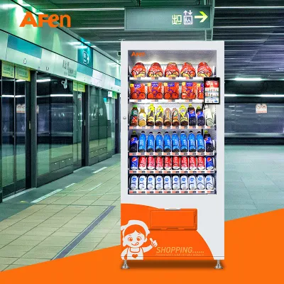 На заводе Afen оптовой 3D Face Recognition платежа автомат малых напитки и закуски, торговые автоматы в Малайзии