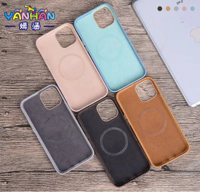 Для iPhone15 iPhone14 Магнитный водонепроницаемый кожаный футляр Crazy Horse
