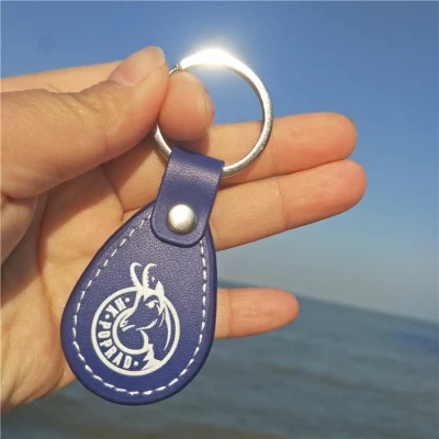 Пользовательский размер 13,56 МГц Ultralight C NFC Keytag RFID Leather Read Записать тег ключа