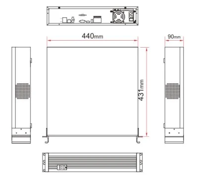 Fsan H. 265 64CH Full Real Time Video Recorder CCTV 2u NVR с функцией распознавания лиц