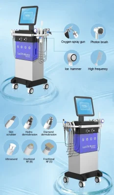 11 EN 1 Hydra Hydro Facial Skin PRO Hydradermabrasion Machine Аппарат для красоты кожи Jet Peel Cacne Treatment