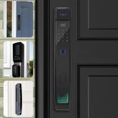 Оптовая цена 3D Распознавание лица Smart Door Lock с Домозвонок Внешняя WiFi Fingerprint Камера