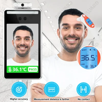  Face Recognition Ai посещаемости цифровых приборов для измерения температуры тела тепловой
