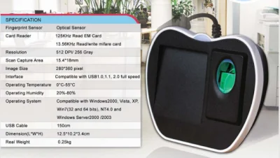 (ZK8500) для настольных ПК Zk8500 биометрический считыватель отпечатков пальцев