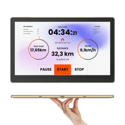 Android Linux Heart Rate Pulse Finger Print Face ID Unlock (Android: Разблокировка идентификатора лица для пуль Тренажерный зал для тренажерного зала IoT Smart Rгребля Cross Trainer Equipment Встроенный планшет для коучинга