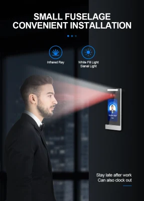 Пластиковый корпус 5 дюйма Face Recognition аутентификации температуры системы контроля доступа