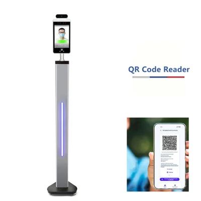 Новые продукты Touchless цифровой зеленый проход сканера код QR устройства чтения карт памяти 8-дюймовый биометрический контроль доступа термометра распознавания клеммы измерения температуры