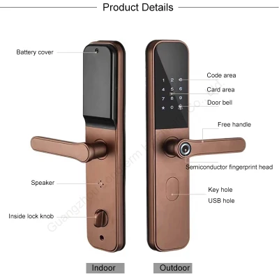 Умный дверной замок TTLOCK, с ручкой, сканер отпечатка пальца, цифровой замок, сканер отпечатка пальца, Wi-Fi, Управление по Bluetooth
