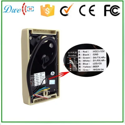 заводская цена 12V Weigand 26 водонепроницаемая IP65 RFID-EM-ID 125 Кгц Бесконтактный считыватель контроля доступа