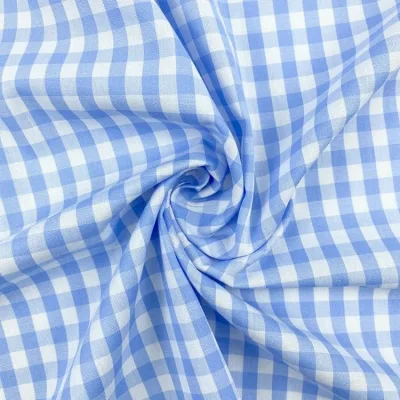 Горячая распродажа популярные 100% хлопок Белый Голубой Plaid Check Yarn Дед Гингем