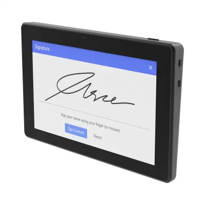 7-дюймовая WiFi-камера для сканирования QR-кодов с двумя USB-портами Планшетный компьютер с цифровой подписью для подписных планшетов с фирменной панелью для продавцов