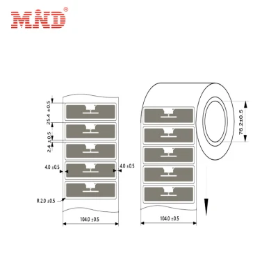 RFID-метка RFID-метки УВЧ-метки разного размера длинный диапазон Считывание RFID-метки УВЧ-бумаги