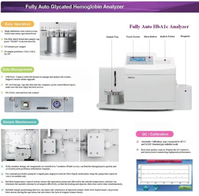 Моя-B035 Full-Auto Glycated дозатора гемоглобина Hba1c Analyzer