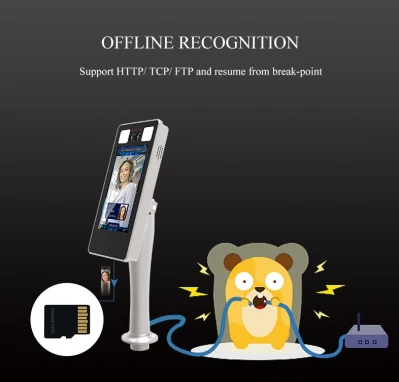 Fsan 7 дюйма Non-Contact лоб измерение температуры инфракрасного теплового камеры