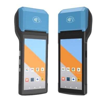 Карманный Android 13 Biometric time Attendance Android POS-устройство с. RFID считыватель NFC сканер отпечатков пальцев POS-машина S81