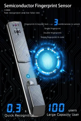Умный автоматический дверной замок с TUYA Wi-Fi, 3D камерой, отпечатком пальца, картой и паролем