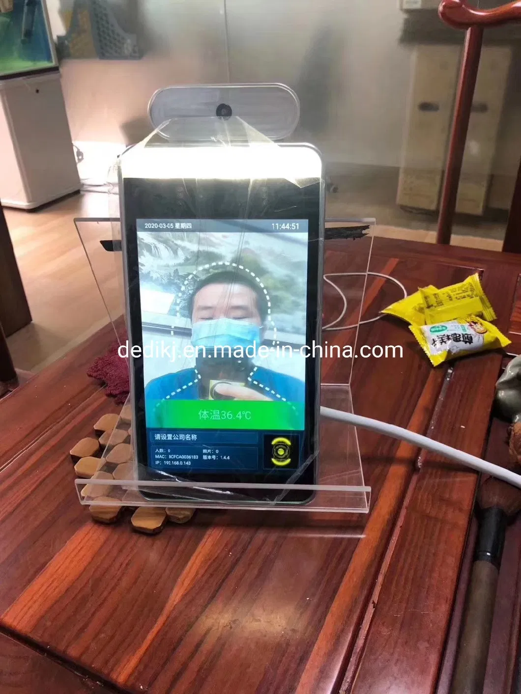 Dynamic Facial Recognition Access Control Machine Biometric Face Identification Attendance Device with Infrared Thermal Imaging IP Camera