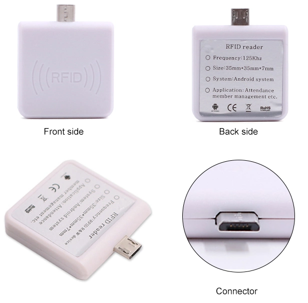 Android Micro ISO USB 125kHz 13.56MHz RFID ID-IC Card Reader Copier