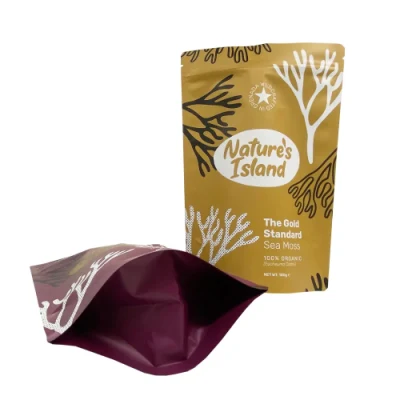 Bottom Pouch Side Gusset Custom Printed Coffee Bag Food Snack Package
