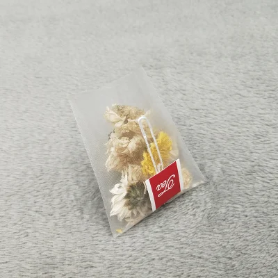 Top Quality Popular Empty Nylon Pyramid Tea Bag with String and Tag