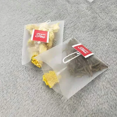 Heat Seal Triangle Empty Nylon Mesh Pyramid Shaped Tea Bag with Label