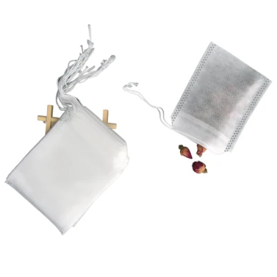 80 X 100mm Drawstring Disposable Non-Woven Infusers Tea Bags Single String