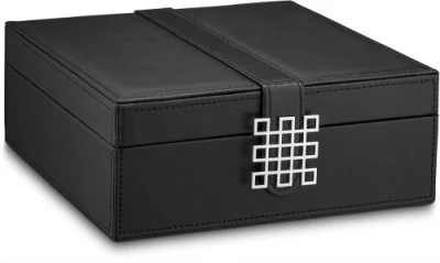  China Professional Factory Black Girls Leather Jewelry Packaging with Mirror