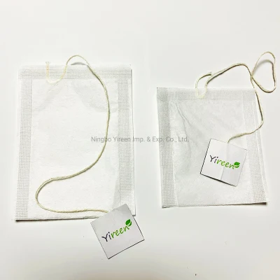 Disposable Heat Sealing Empty Filter Paper Tea Bags, with Strings, Customize Tag, for Containing Coffee Powder or Herbal Tea