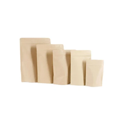 1kg Resealable Customized Kraft Bags Valve and with Zipper Coffee Bean Bag