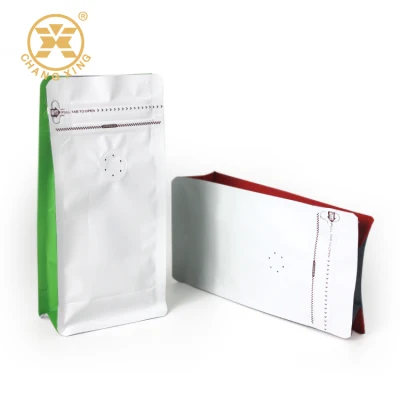 Compostable Eco Box Bottom Side Gusset Colorful Printing Custom 13 16 32 Oz Coffee Bags Packaging