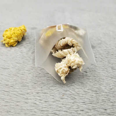 Top Quality Popular Empty Nylon Pyramid Tea Bag with String and Tag
