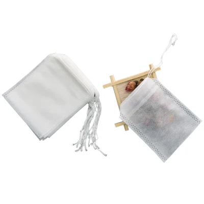 80 X 100mm Drawstring Disposable Non-Woven Infusers Tea Bags Single String