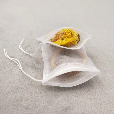 Sale Eco-Friendly Nonwoven String Customized Logo Green Protection Tea Bags Empty Tea Filter Bag Seal Non Woven Fabric
