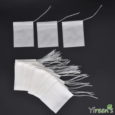 50 X 70mm Disposable Food Grade Filter Paper Green Tea Bags, with Strings, Customize Tag