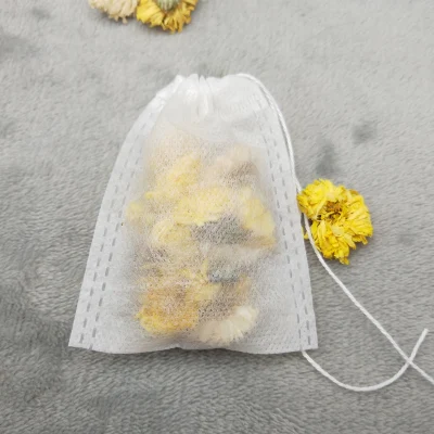 PLA Nonwoven 100% Biodegradable Reusable Empty Drawstring Tea Filter Bags