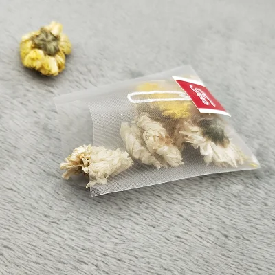 Top Quality Popular Empty Nylon Pyramid Tea Bag with String and Tag