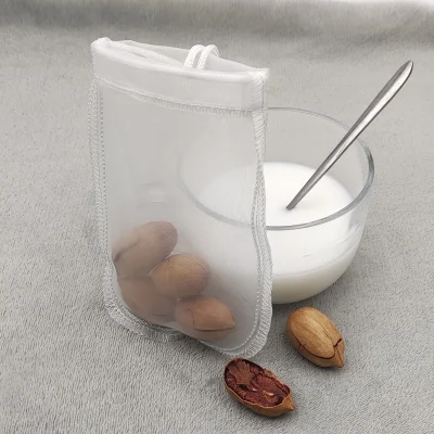 Food Nut Milk Tea Fruit Juice Coffee Wine Mesh Net Sieve Strainer Reused Nylon Herb Liquid Filter Bag