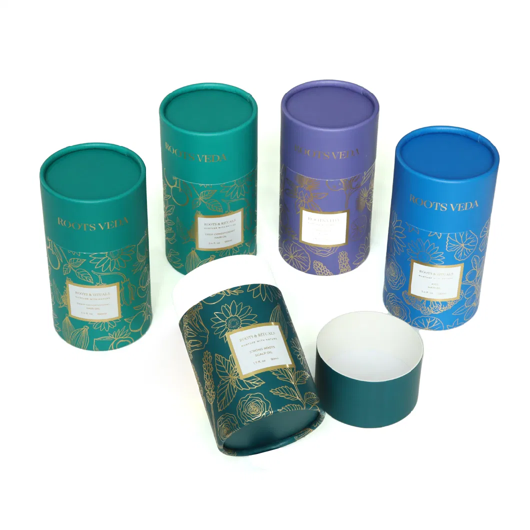 Hot Sale Recycled Custom Round Cylinder Box Paper Tube Packaging for Tea