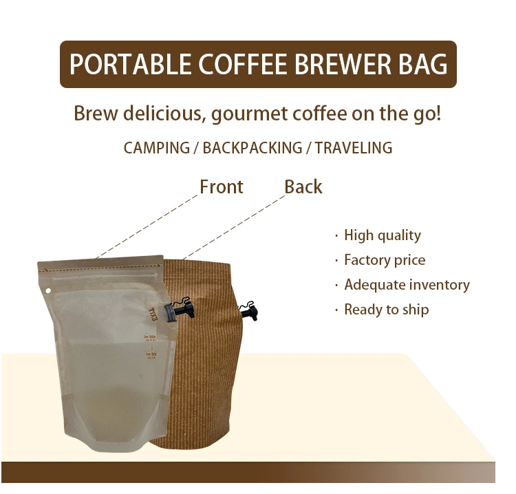 Fresh Coffee Beans Portable Coffee Brewer Bag Make Coffee While Camping Cackpacking Traveling