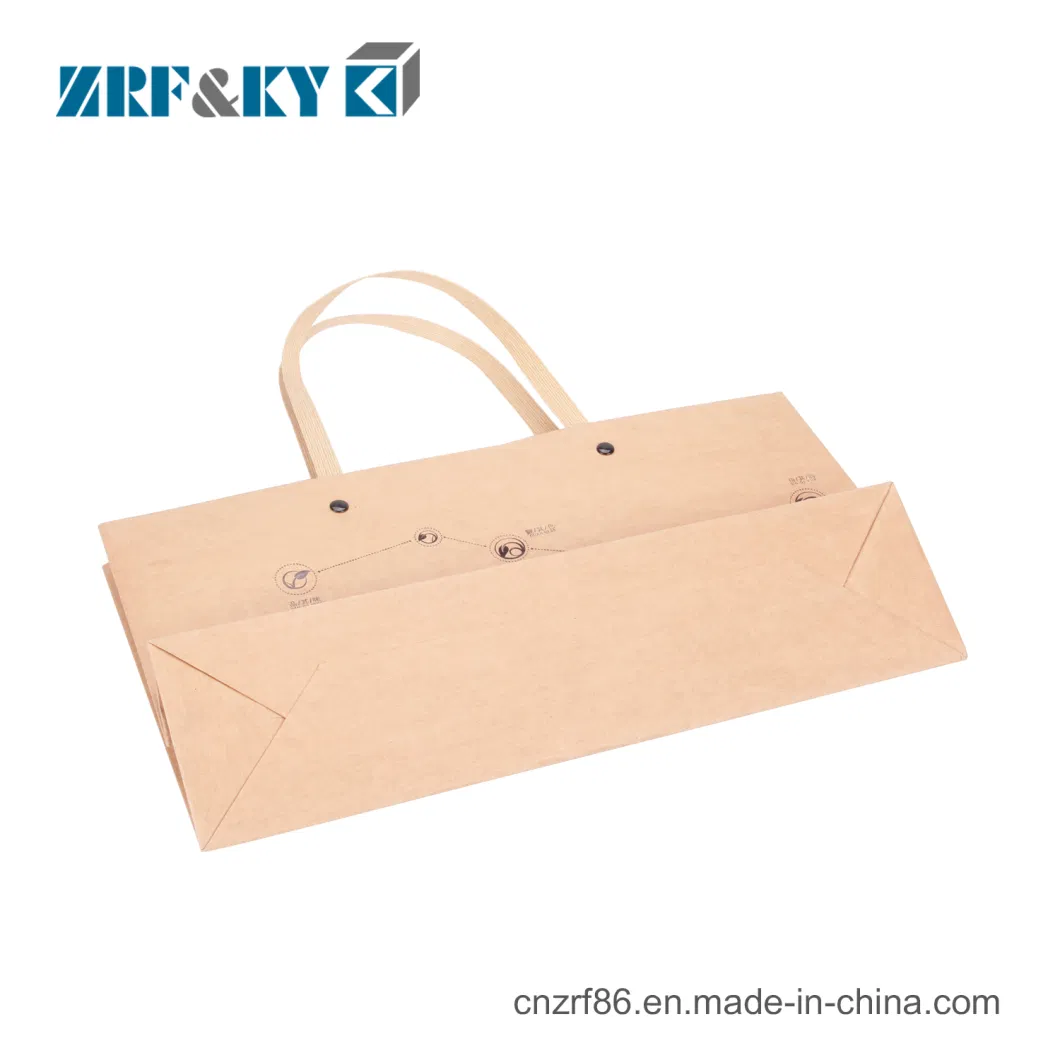 Custom Luxury Craft Shopping Kraft Paper Packaging Tea Gift Bag