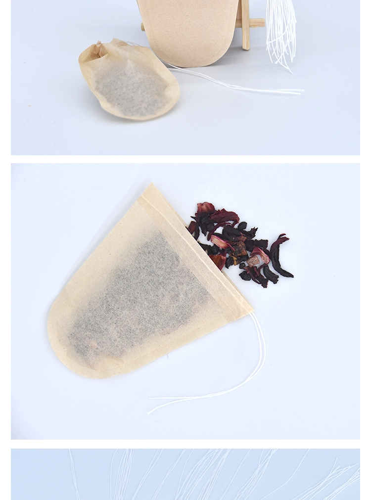 Creative U Shape Disposable Biodegradable Filter Paper Tea Bags, Made of Unbleached Manila Hemp Paper, Could Customize The Personal Tag and Size