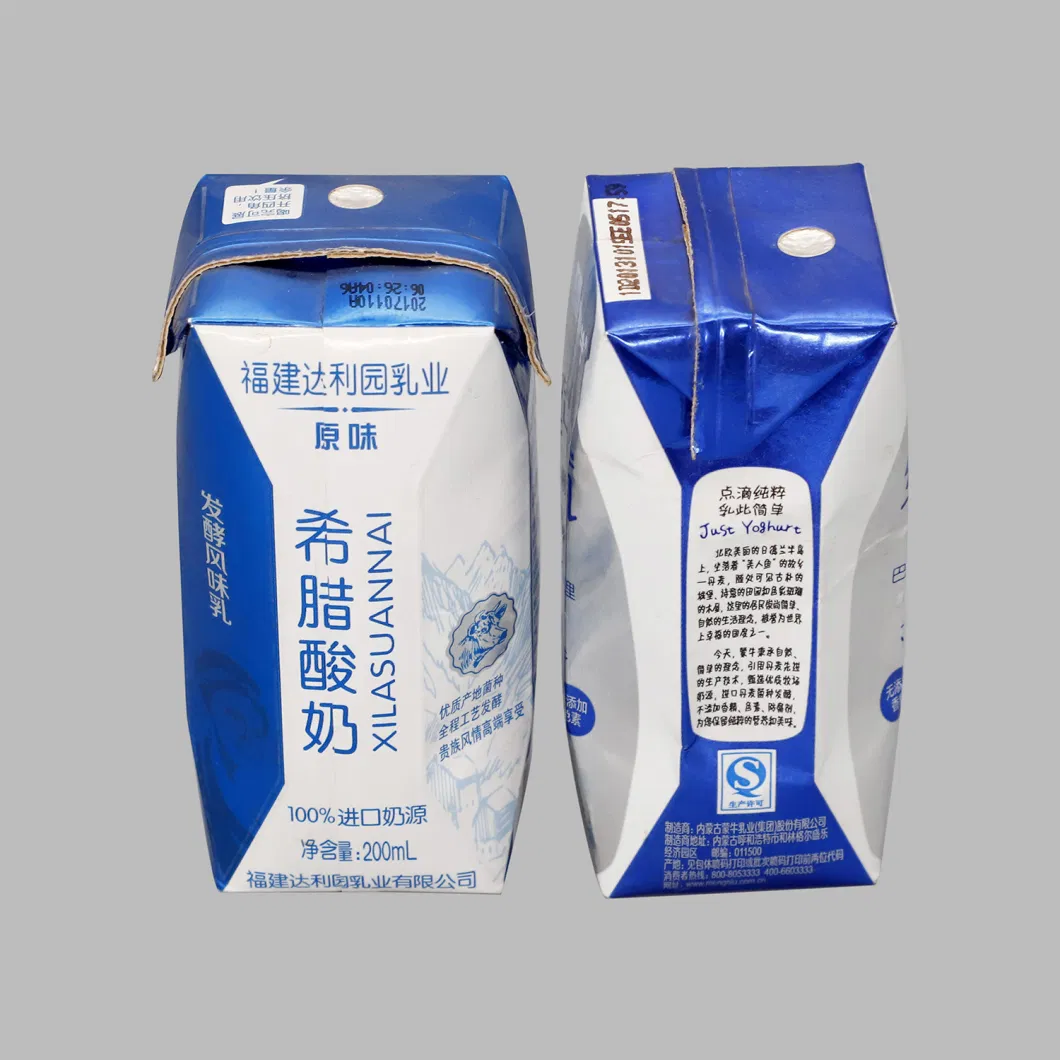 Metallized Brick Pack for Milk and Water 100ml/250ml/200ml/1000ml