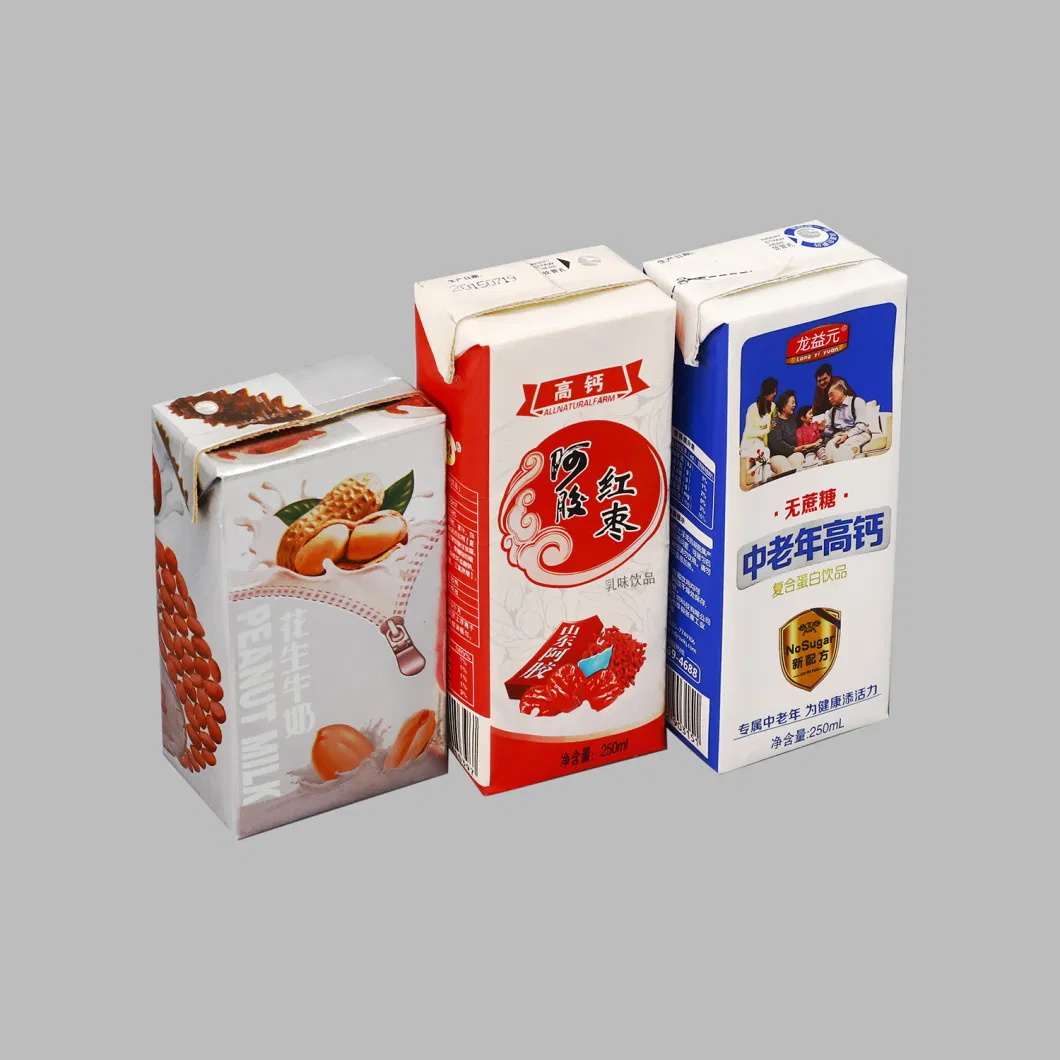 Metallized Brick Pack for Milk and Water 100ml/250ml/200ml/1000ml