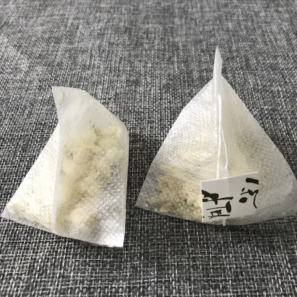 5.5*7cm Customized Triangle Corn Fiber Empty Tea Bag with Tag