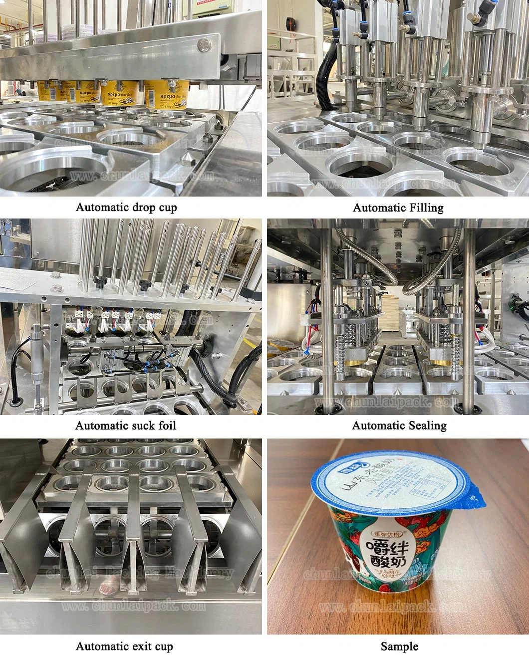 Piston Automatic Chunlai Edible Fruit Cup Filling Machine Bg60A-6c