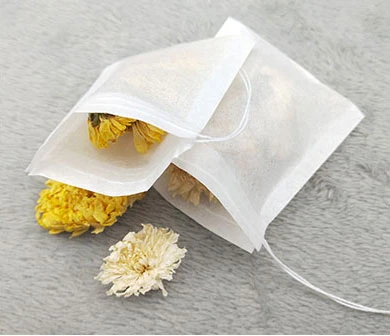 Empty Filter Paper Bag Drawstring Individual Tea Bags with Strings