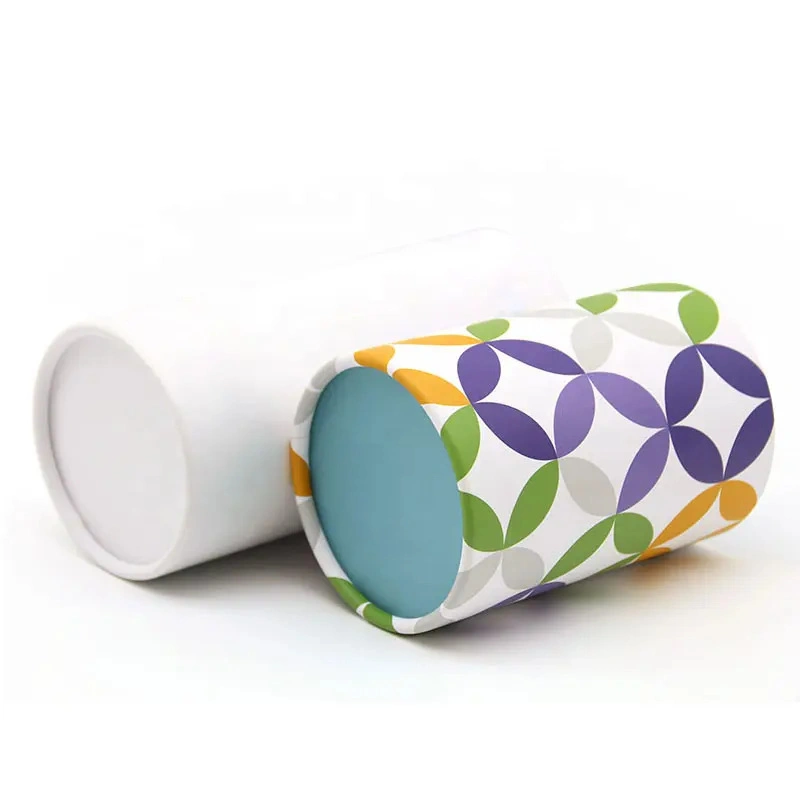 Cute Fancy Art Paper Round Tube Cylindrical Corrugated Paper Tea Coffee Paper Jar