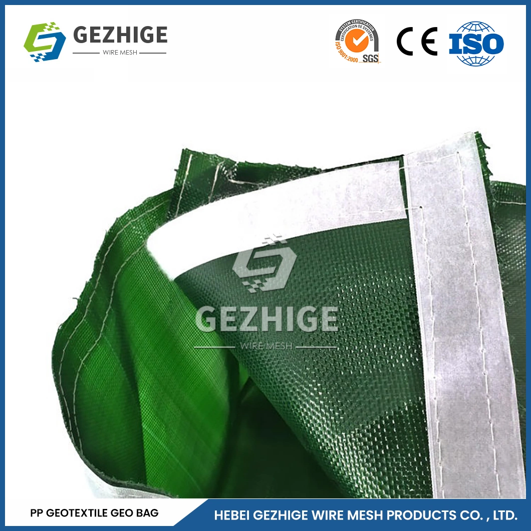 Gezhige 2.0-4.0mm Wire Thickness Hanging Glue Gabion Net Factory 2.0*1.0*1.0 M Galvanized Gabion Box China Anti-Ultraviolet Plastic PP Gabion Bag